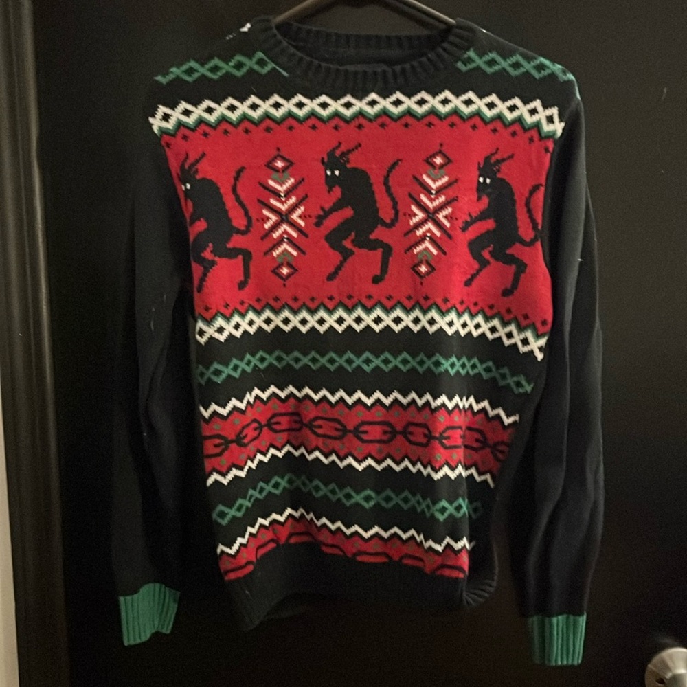 Krampus sweater. Hot topic.